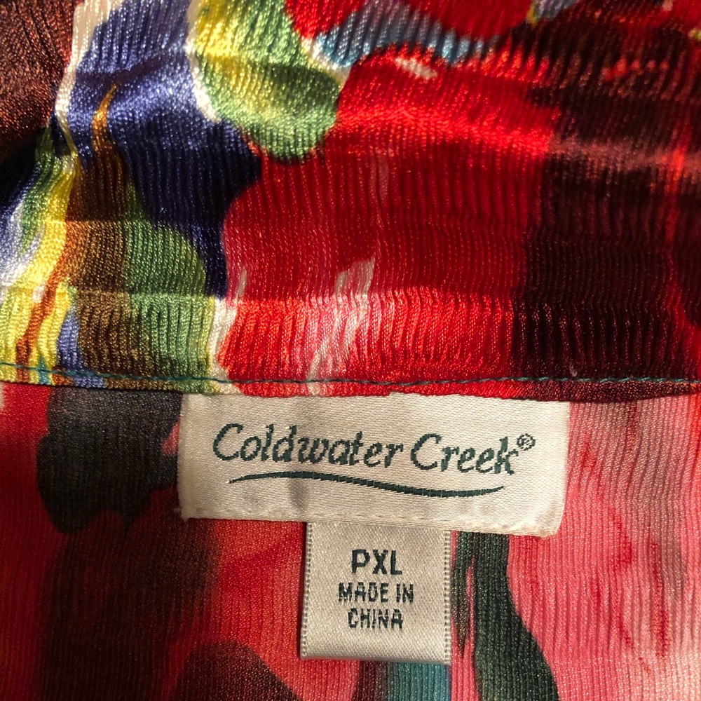 Coldwater creek women’s floral  shirt button down - Picture 4 of 6
